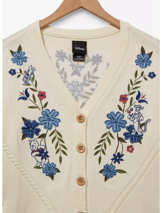Disney - Winnie the Pooh Floral Characters Women's Cardigan
