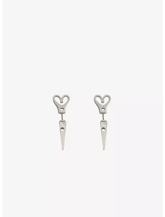Boucles d'oreilles Edward aux mains d'argent (Ciseaux avant/arrière)