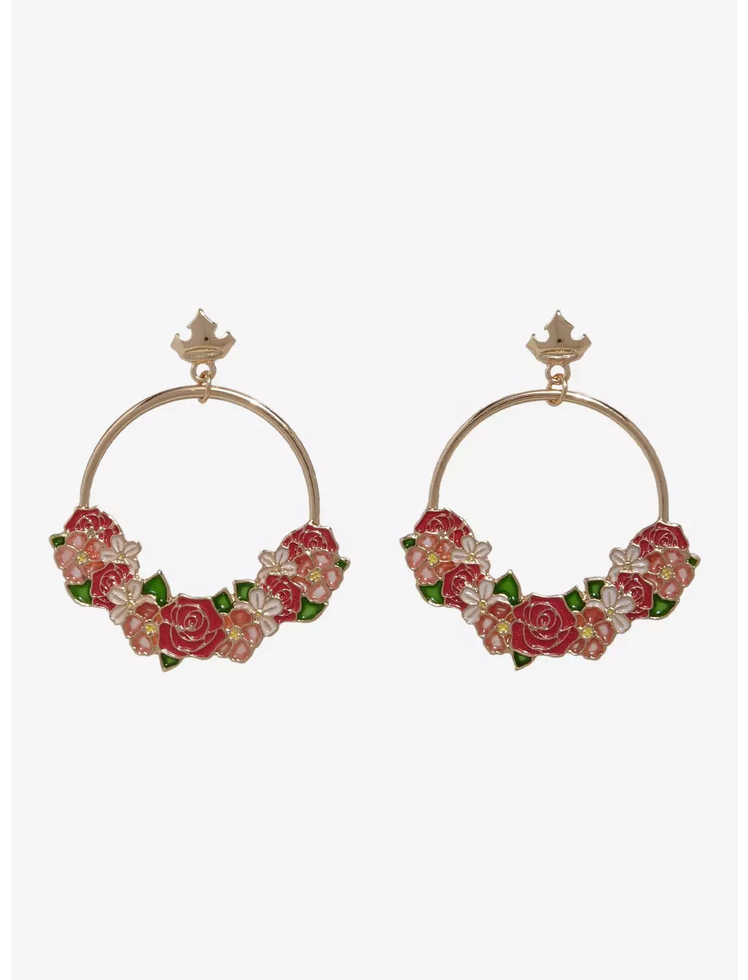 Boucles d'oreilles créoles florales Aurore