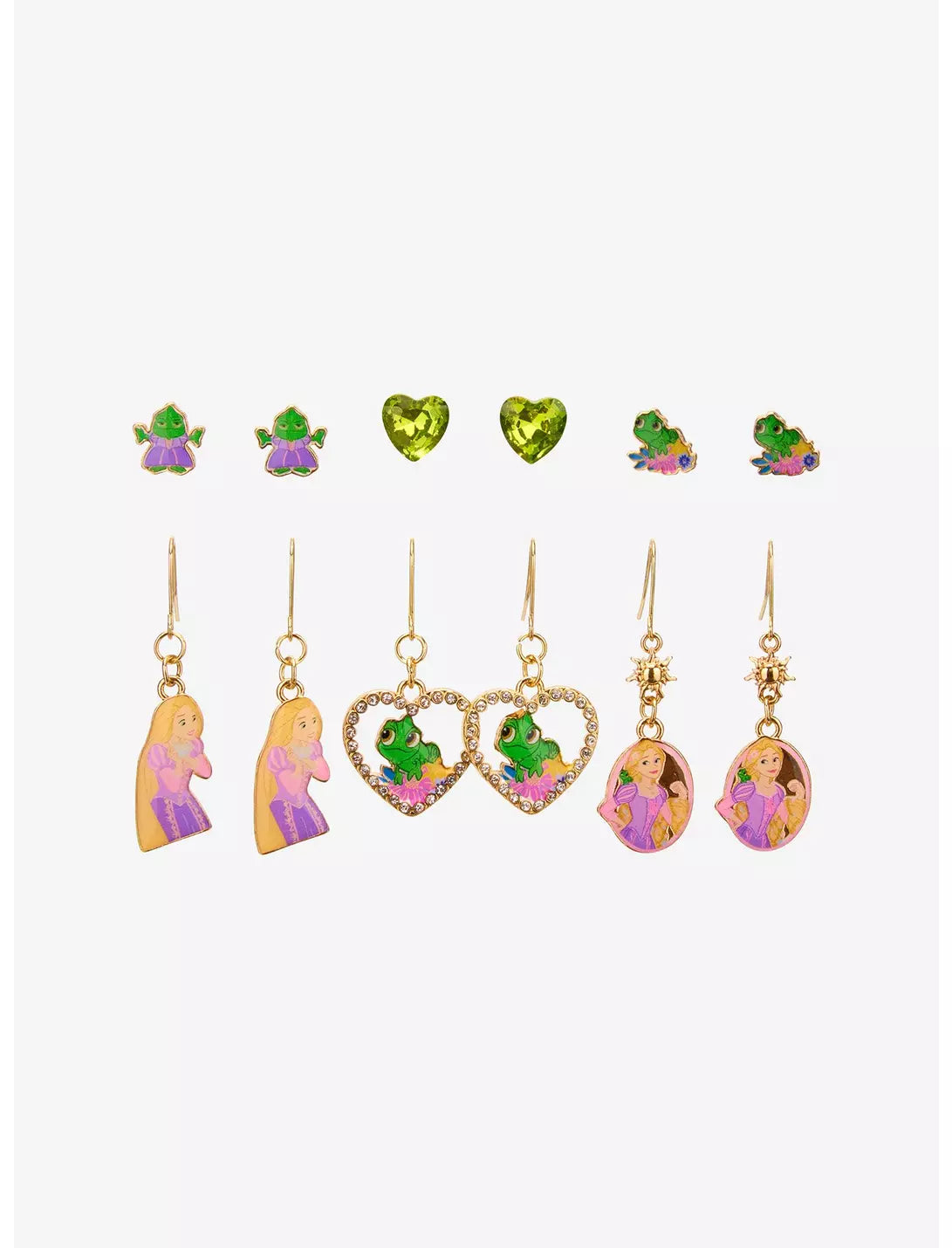 Ensemble de boucles d'oreilles Raiponce et Pascal