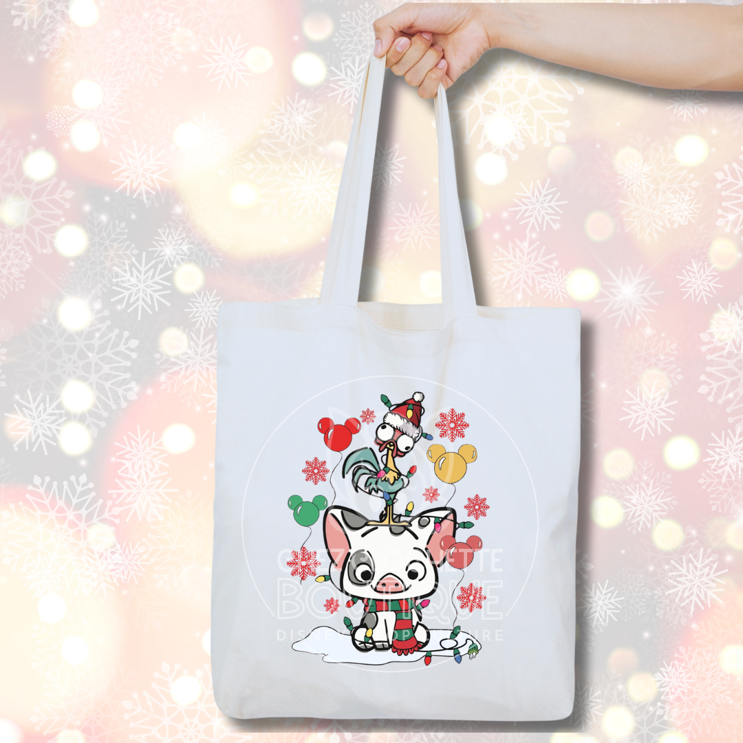 Disney - Tote Bag Hei Hei et Pua de Noël