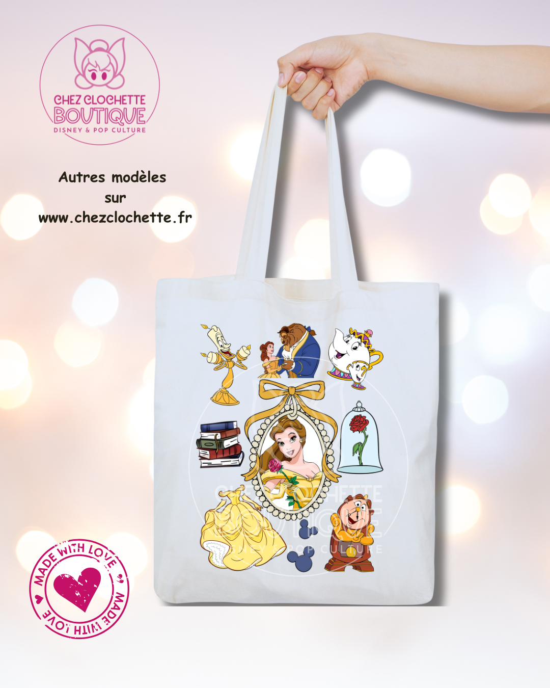 Disney - Tote Bag La Belle et la Bête