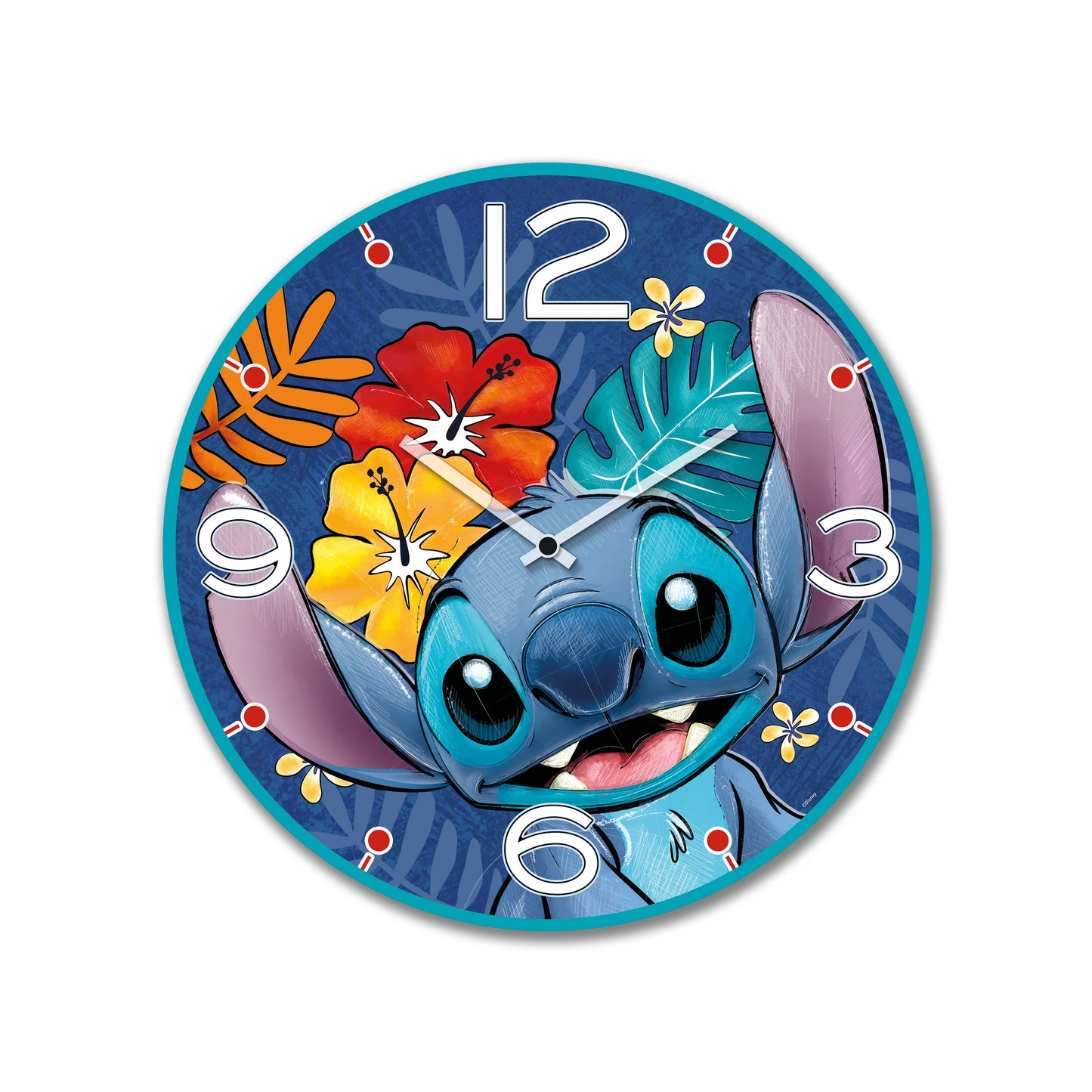 Horloge Stitch bleue 35cm