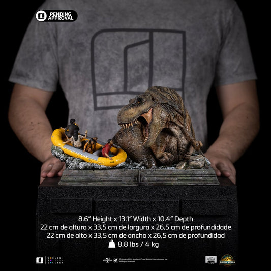JURASSIC WORLD - T-rex River Attack - Statue demi Art Scale 1/20