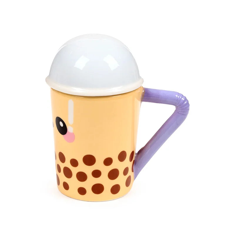 KAWAII - Boba le Bubble Tea - Mug + Couvercle 3D 300ml - Fin Janvier 2026