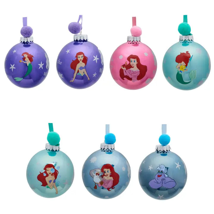 Coffret 7 Boules de Noël Ariel la Petite Sirène