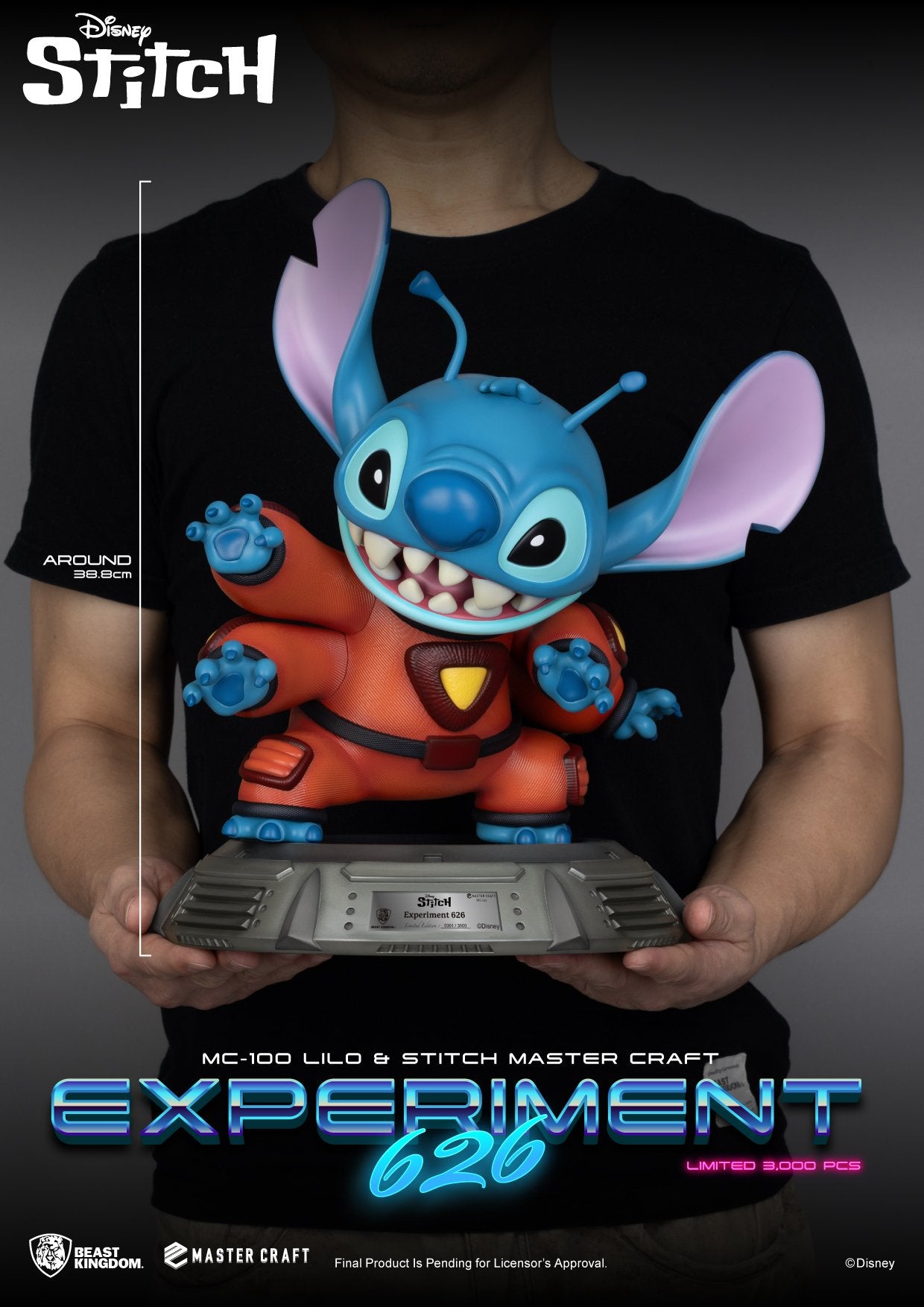 DISNEY - Stitch Experiment 626 - Statuette Master Craft 39 cm - Précommande Février 2026