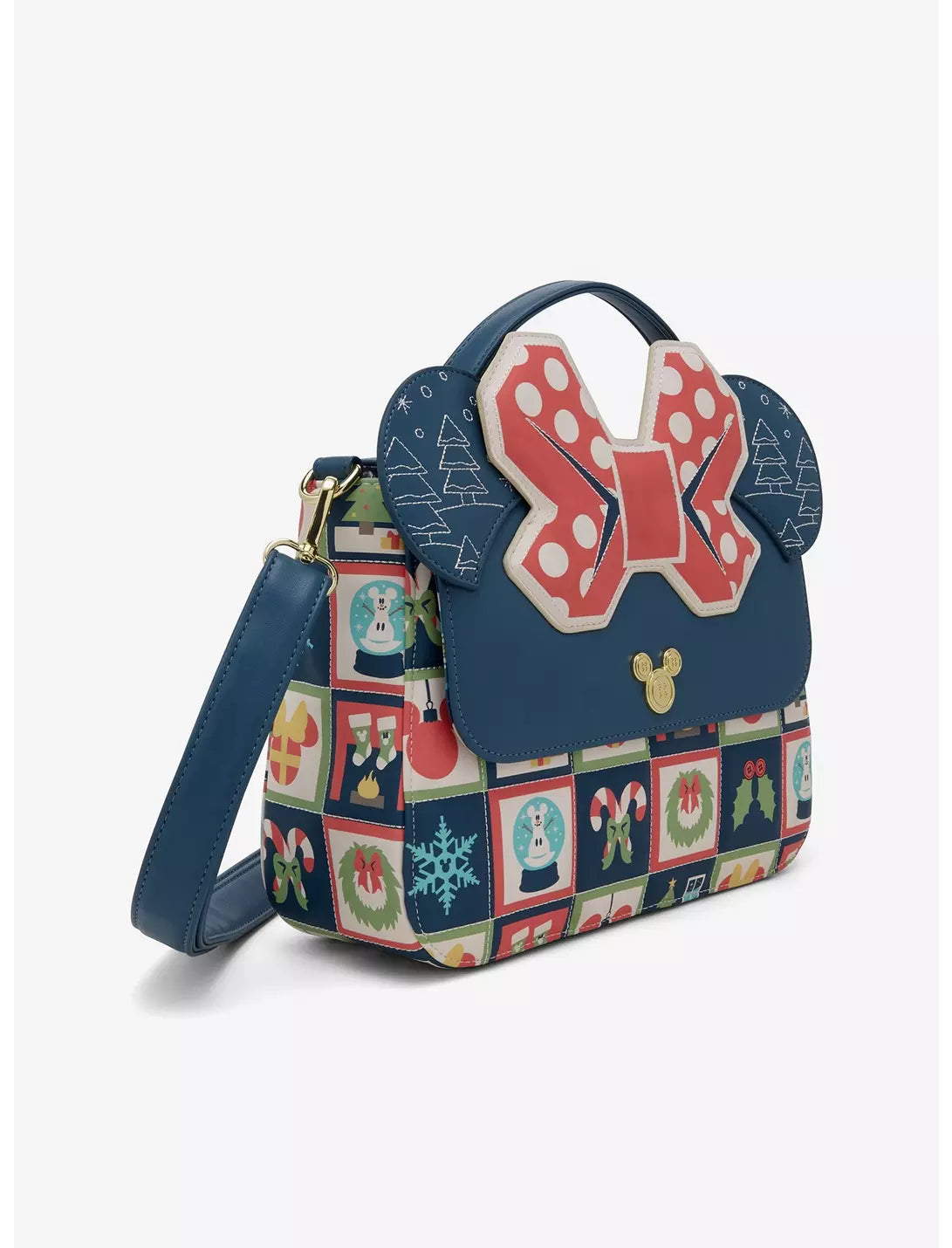 Sac à bandoulière Mickey et Minnie snow