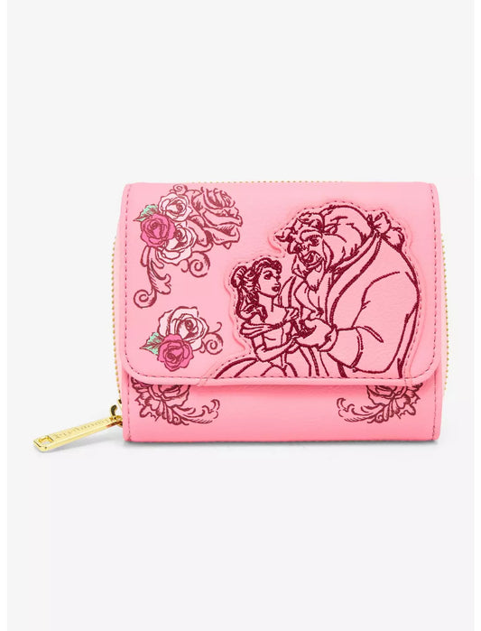 Portefeuille Belle et la bête roses