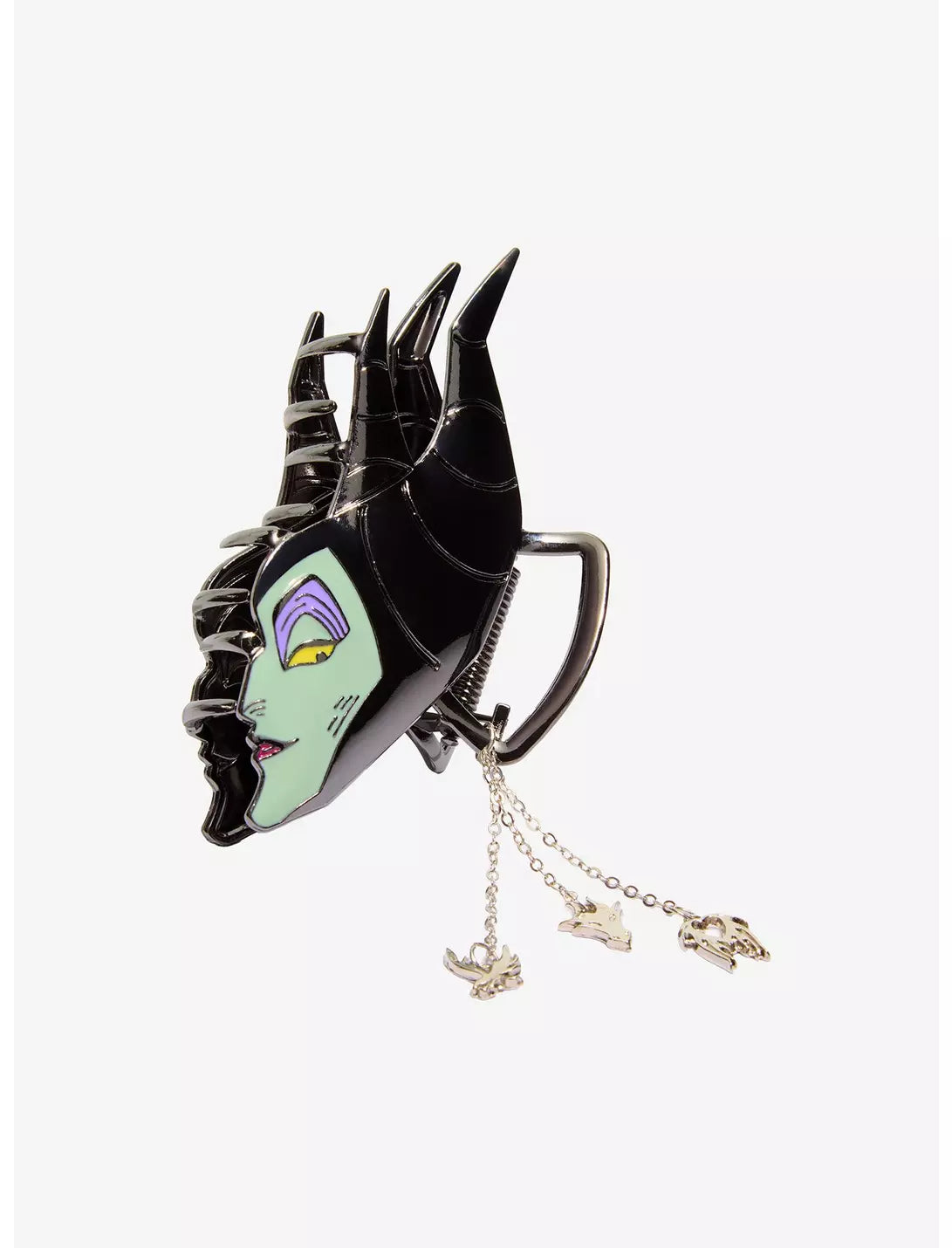 Pince à cheveux en métal à l'effigie de Maléfique