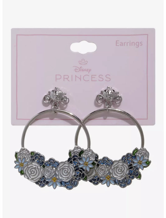 Boucles d'oreilles créoles florales Cendrillon