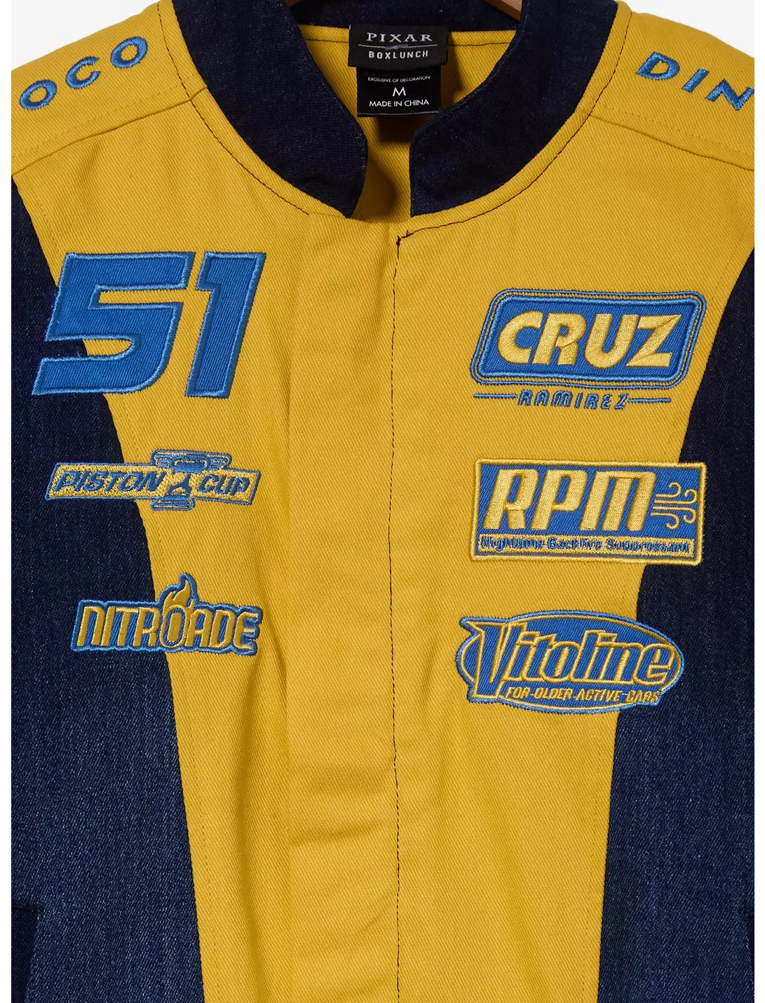 Veste de motard en jean courte pour femme Disney Pixar Cars 3 Cruz Ramirez