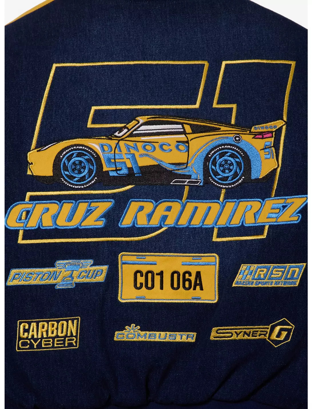 Veste de motard en jean courte pour femme Disney Pixar Cars 3 Cruz Ramirez