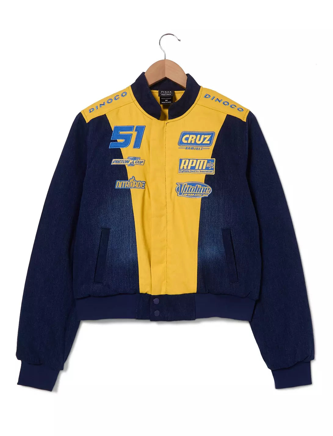 Veste de motard en jean courte pour femme Disney Pixar Cars 3 Cruz Ramirez