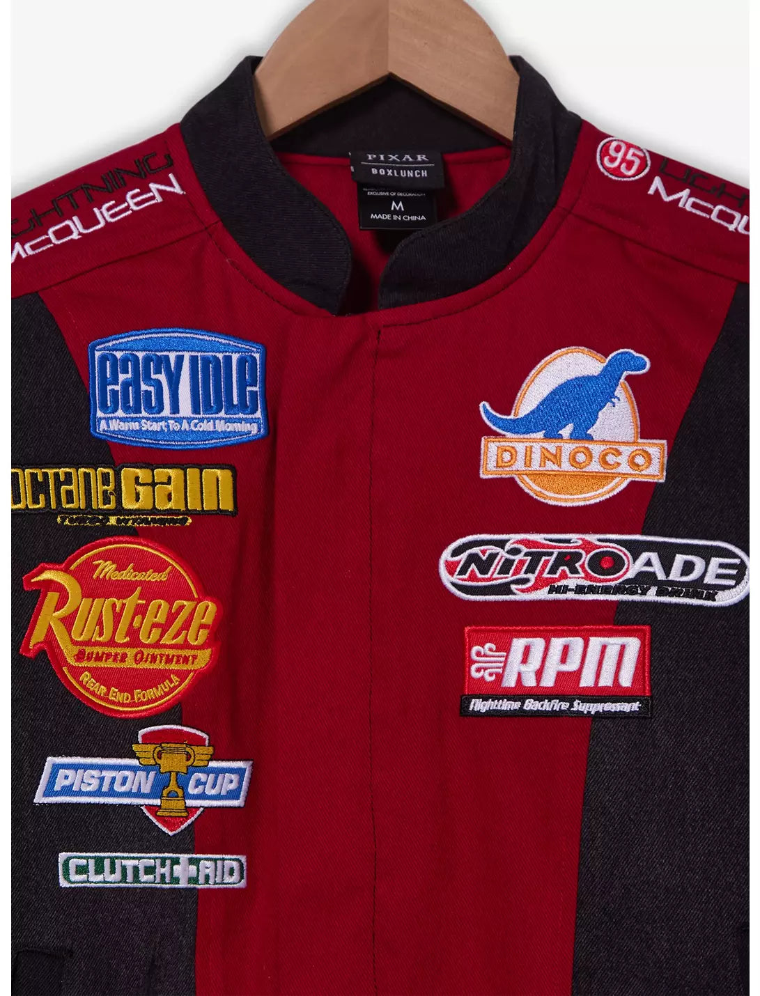 Veste de motard en jean courte pour femme Disney Pixar Cars Flash McQueen