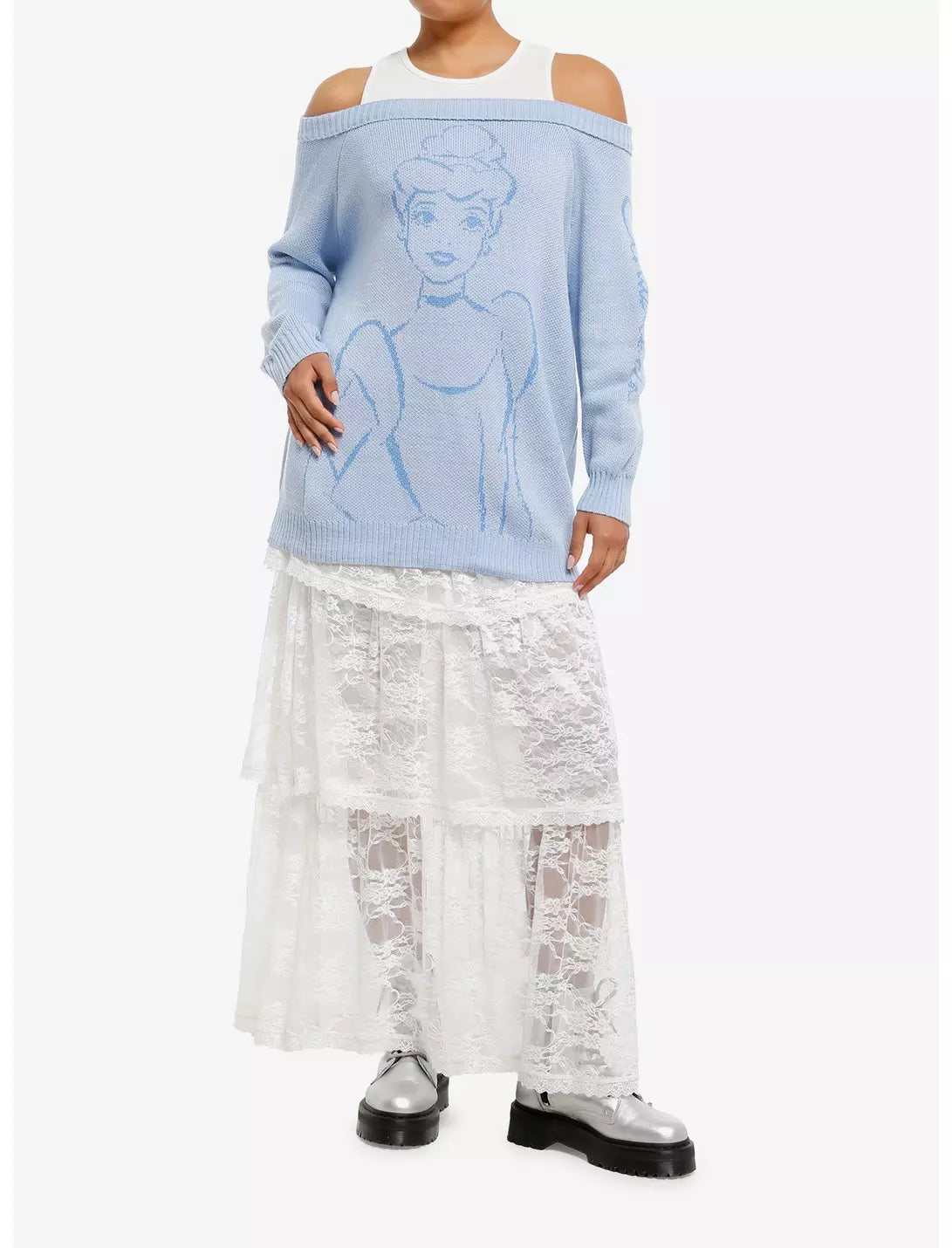 Pull évasé avec débardeur intégré Cendrillon