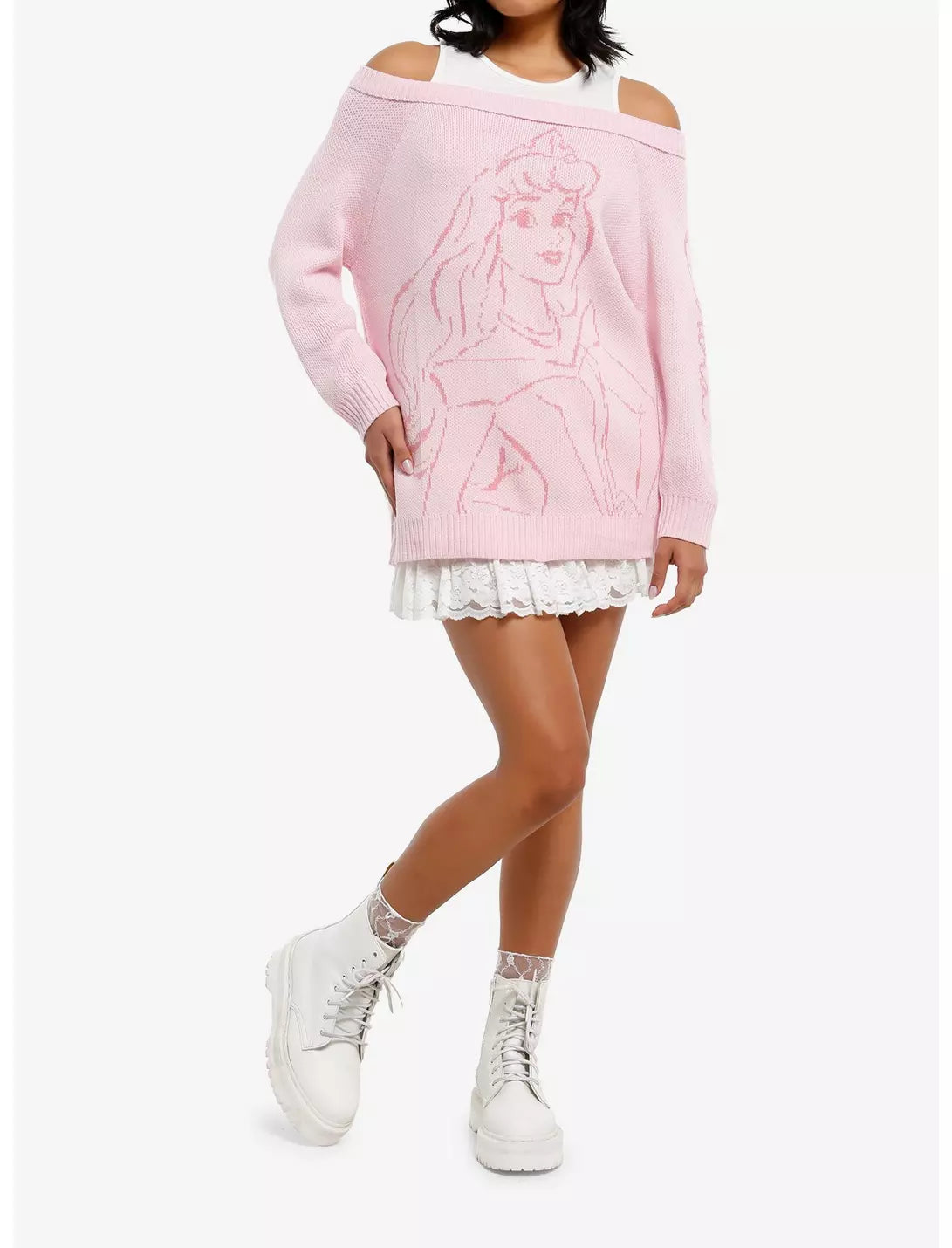 Pull évasé avec débardeur intégré Aurore