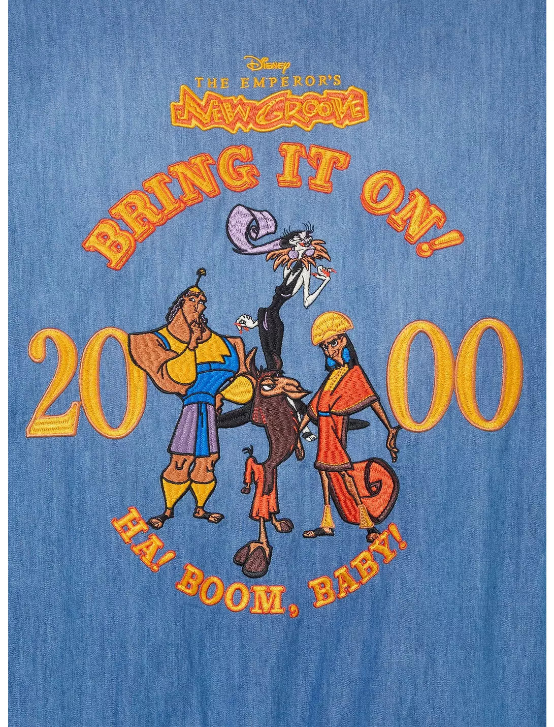 Veste universitaire en jean Disney « Kuzco, l'empereur mégalo »