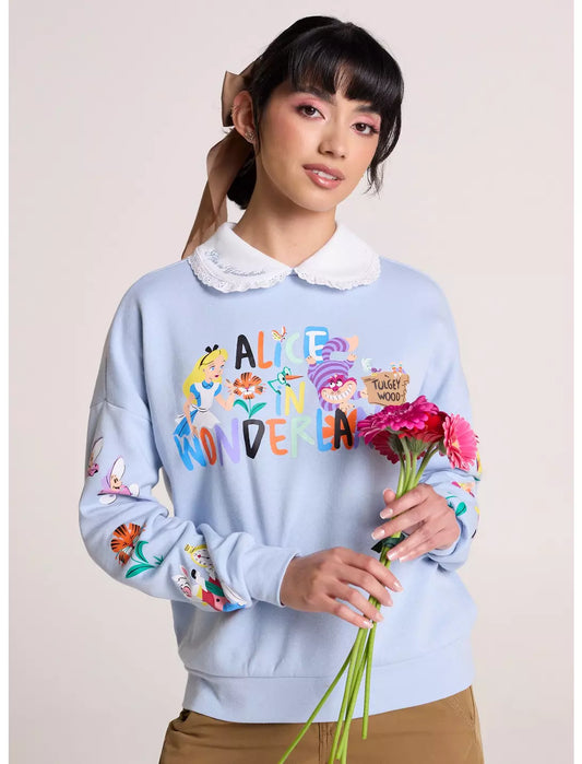 Sweat-shirt à col Alice au Pays des Merveilles