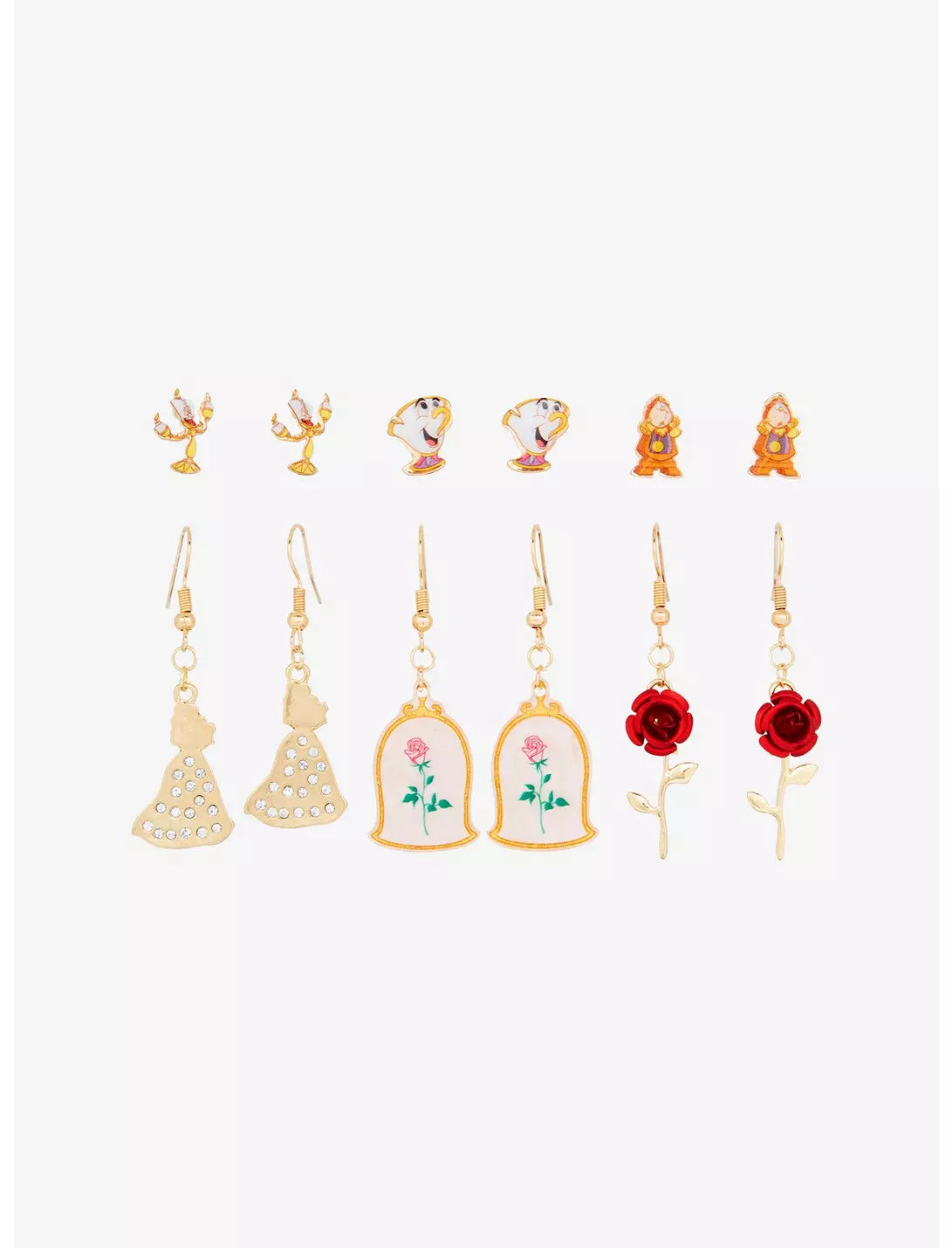 Boucles d'oreilles Disney La Belle et la Bête