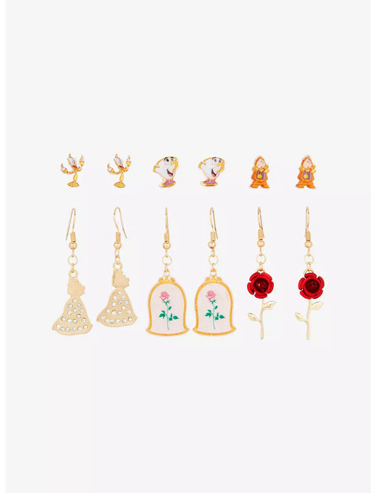 Boucles d'oreilles Disney La Belle et la Bête