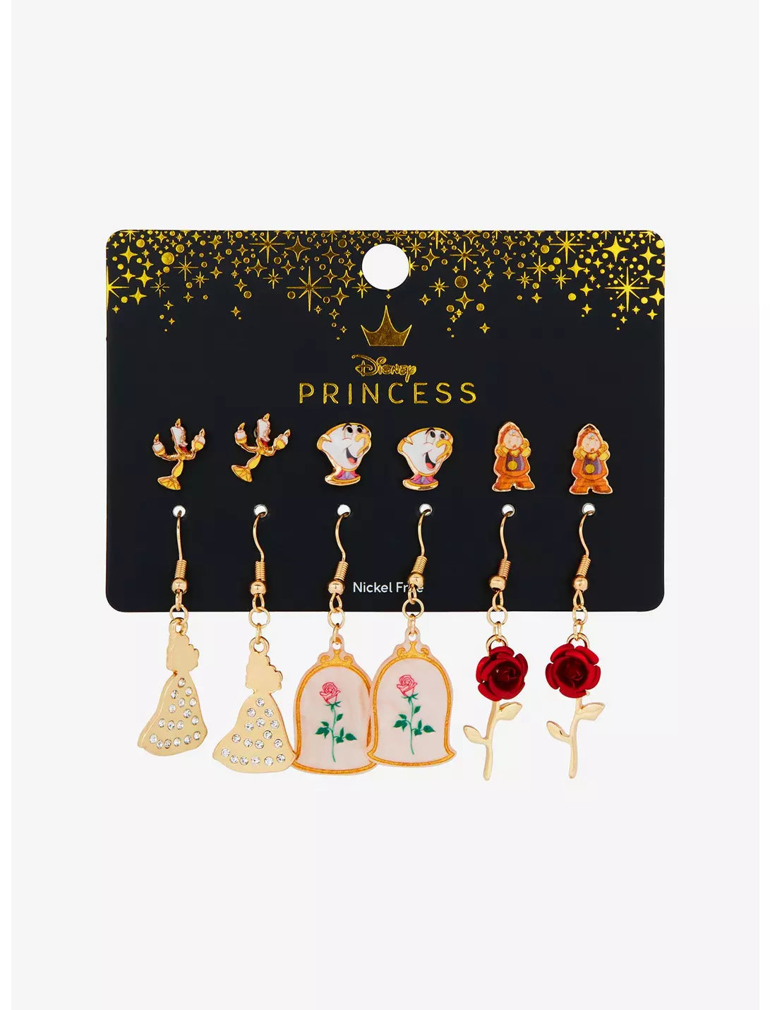 Boucles d'oreilles Disney La Belle et la Bête