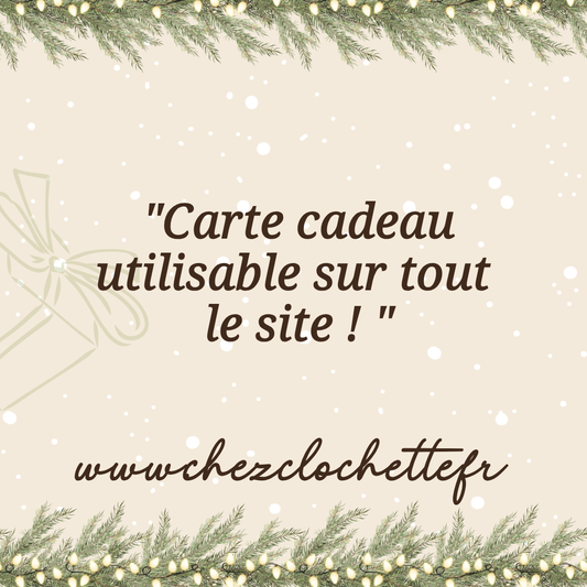 Gift Card Chez Clochette boutique