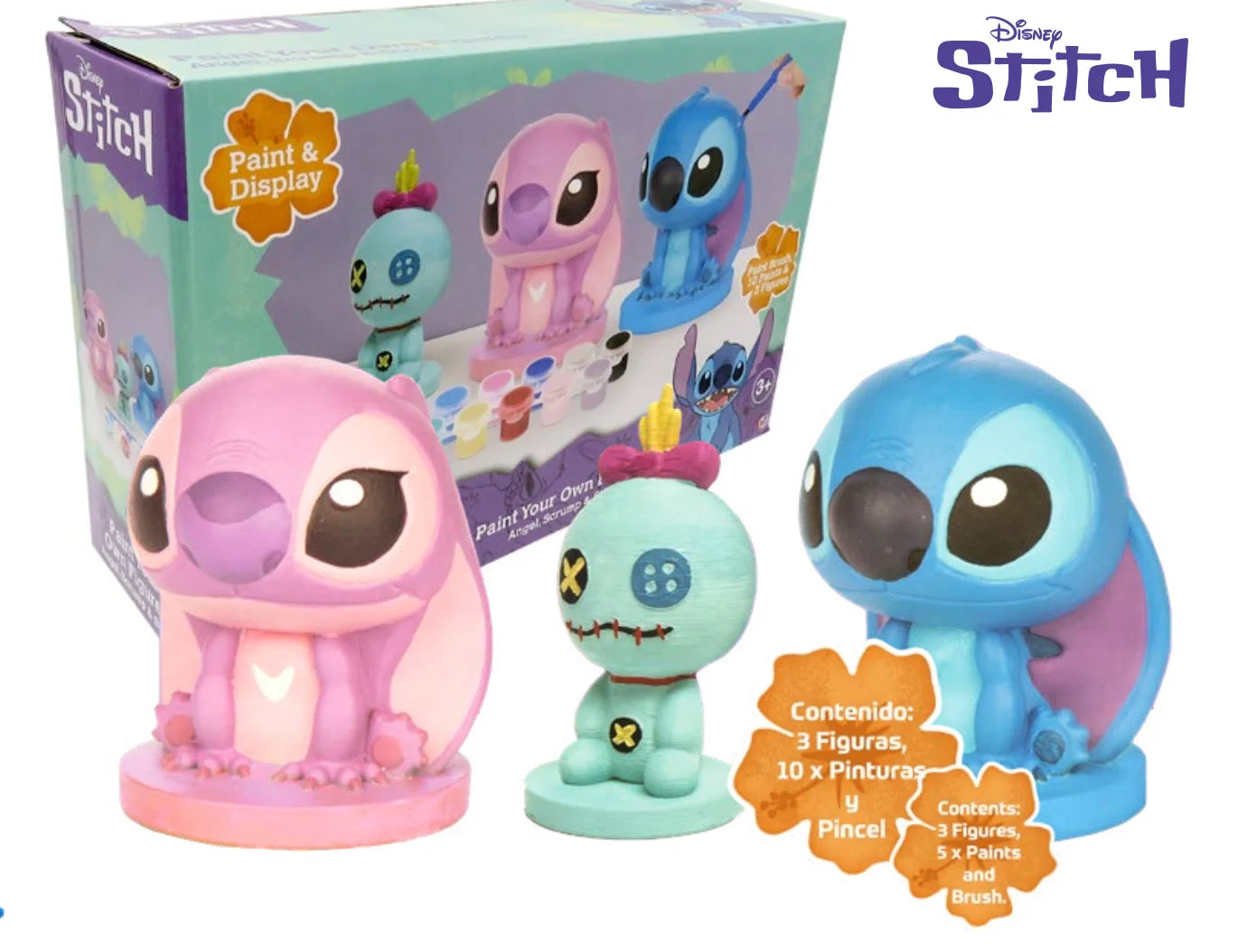 STITCH & ANGEL & SCRUMP - Set de 3 Figurines à Peindre - Mars 2026