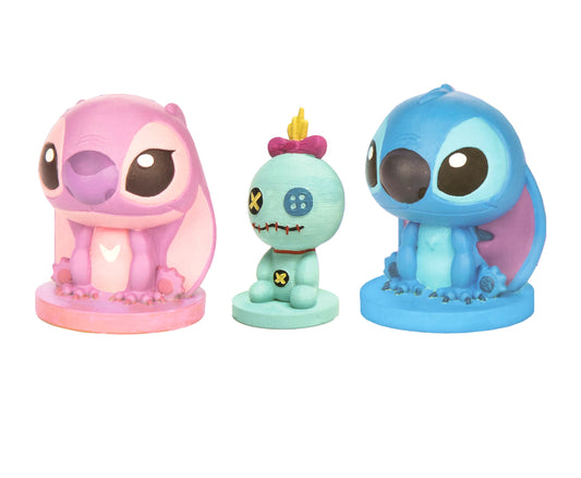 STITCH & ANGEL & SCRUMP - Set de 3 Figurines à Peindre - Mars 2026