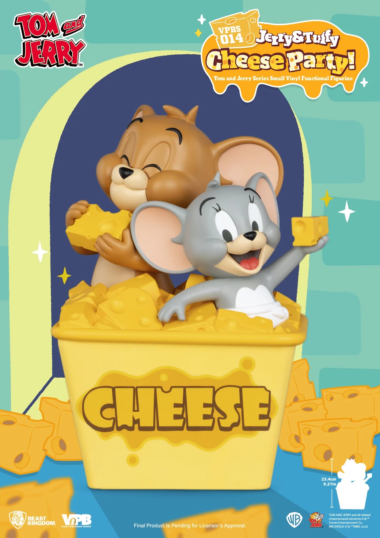 TOM & JERRY - "Jerry & Tuffy Cheese Party" - Tirelire 23.4cm - Précommande Août 2026