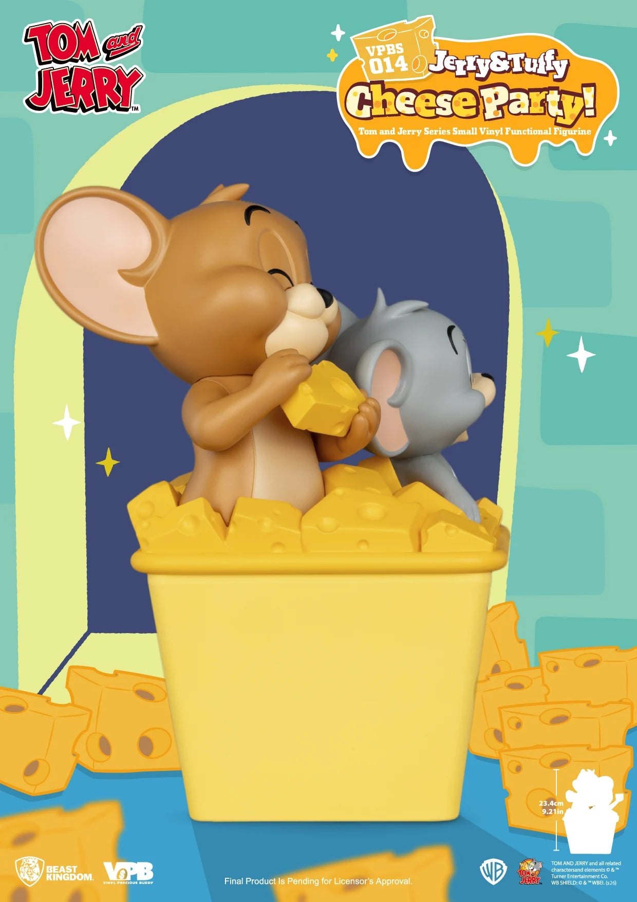 TOM & JERRY - "Jerry & Tuffy Cheese Party" - Tirelire 23.4cm - Précommande Août 2026