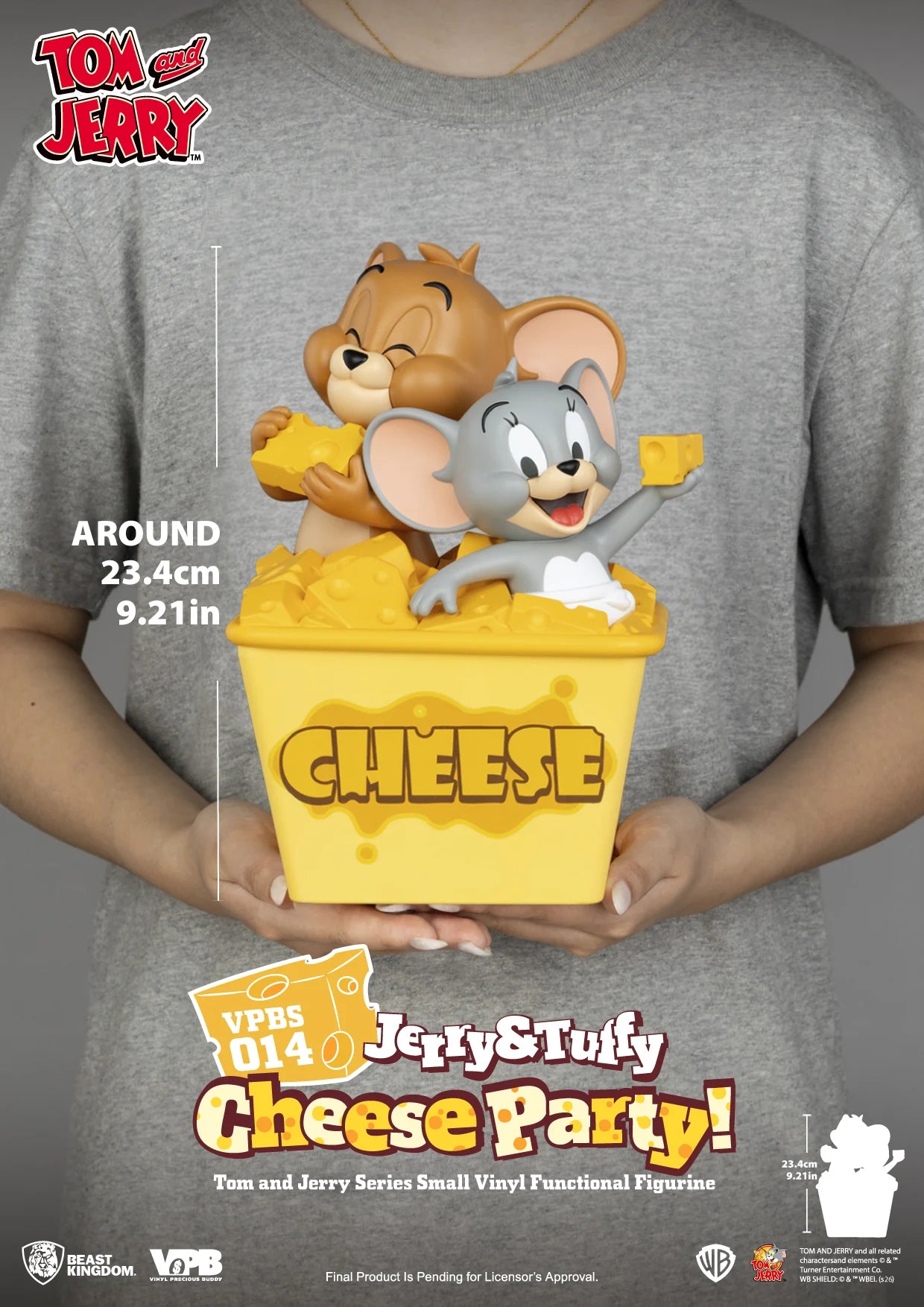 TOM & JERRY - "Jerry & Tuffy Cheese Party" - Tirelire 23.4cm - Précommande Août 2026