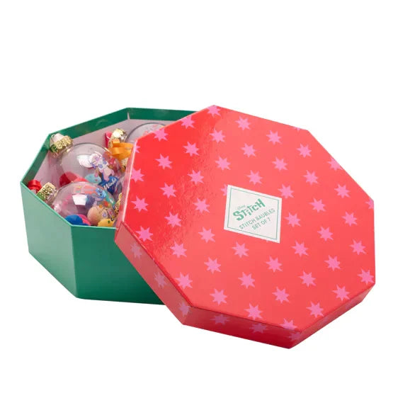 Coffret 7 Boules de Noël Stitch
