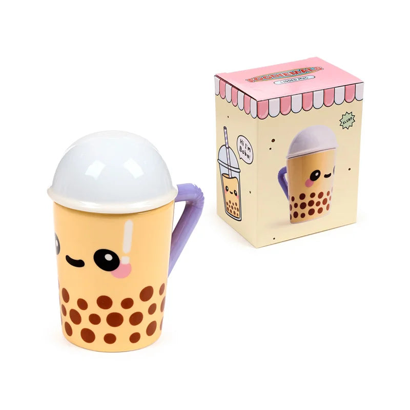 KAWAII - Boba le Bubble Tea - Mug + Couvercle 3D 300ml - Fin Janvier 2026