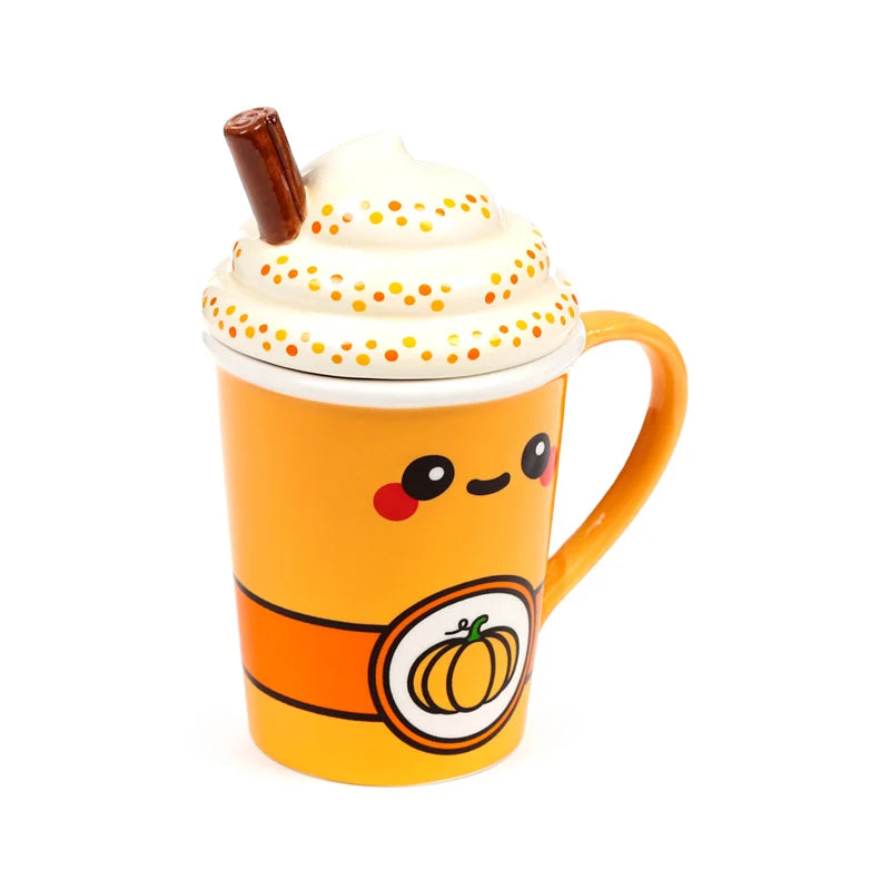 KAWAII - Latte Citrouille Epicé - Mug + Couvercle 3D 325ml - Fin Janvier 2026