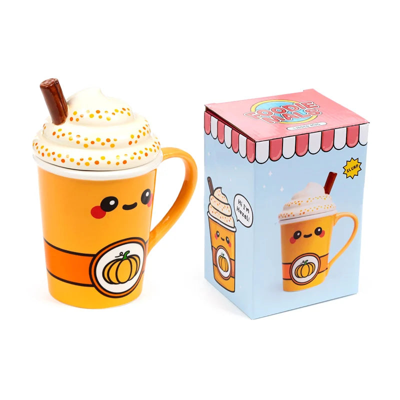 KAWAII - Latte Citrouille Epicé - Mug + Couvercle 3D 325ml - Fin Janvier 2026