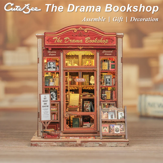 MINIATURE HOUSE - DIY - La Librairie Drama - 253pc + Eclairage LED