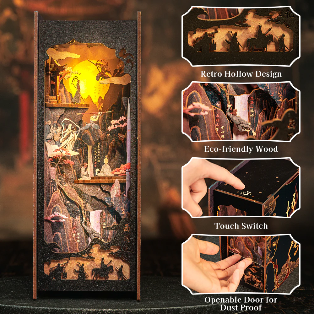 BOOK NOOK KIT - DIY - La Légende de Wukong - 89pc + Eclairage LED