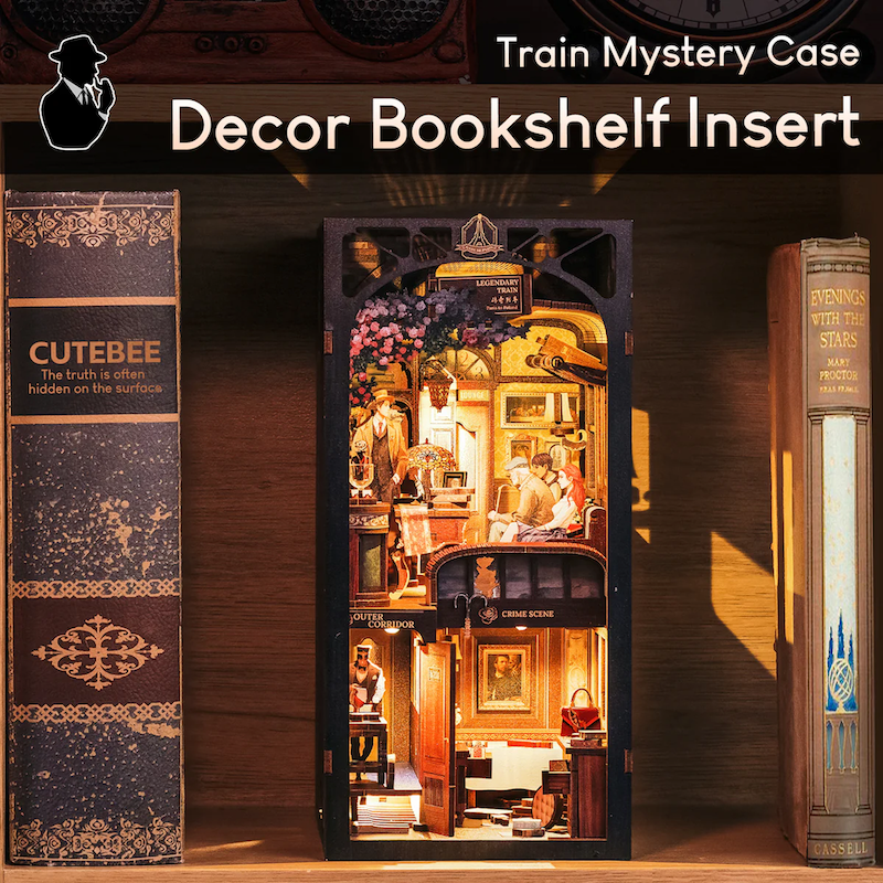 BOOK NOOK KIT - DIY - Le Train Mystère - 338pc + Eclairage LED