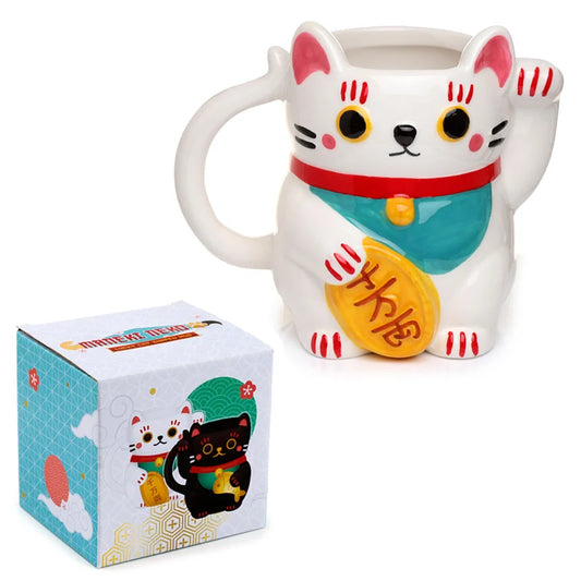 MANEKI-NEKO - Blanc - Mug 3D 450ml - Fin Janvier 2026