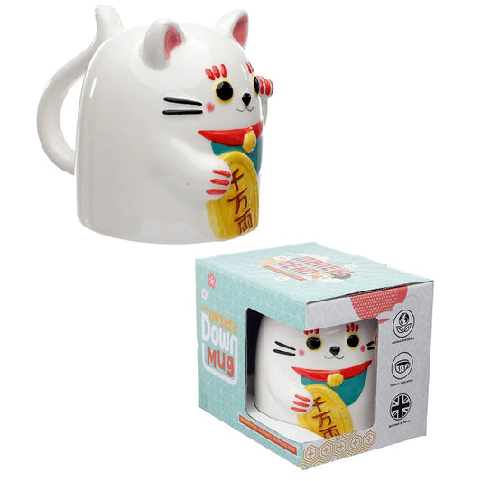 MANEKI-NEKO - Blanc - Mug + Couvercle 3D 500ml - Fin Mars 2026