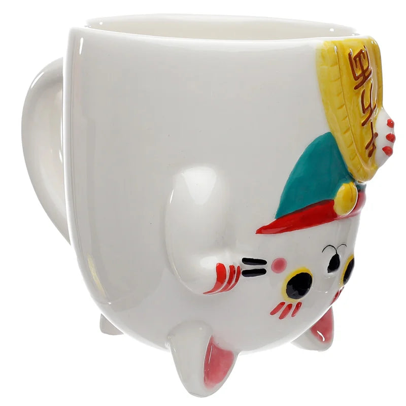 MANEKI-NEKO - Blanc - Mug + Couvercle 3D 500ml - Fin Mars 2026