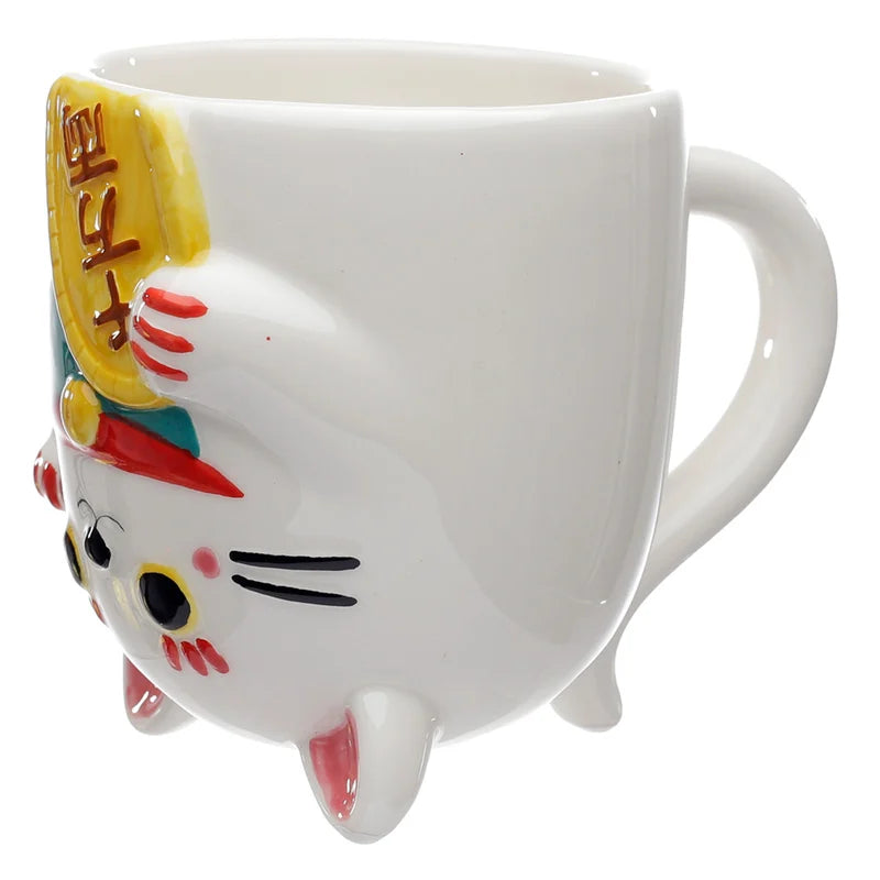 MANEKI-NEKO - Blanc - Mug + Couvercle 3D 500ml - Fin Mars 2026