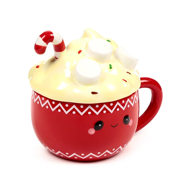 KAWAII - Chocolat Chaud - Mug + Couvercle 3D 325ml - Fin Janvier 2026
