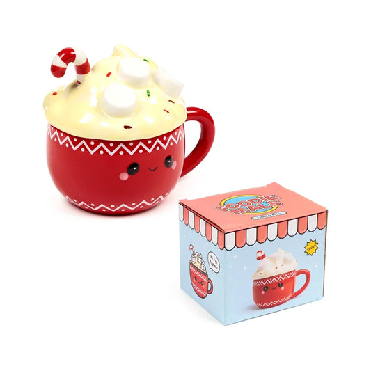 KAWAII - Chocolat Chaud - Mug + Couvercle 3D 325ml - Fin Janvier 2026
