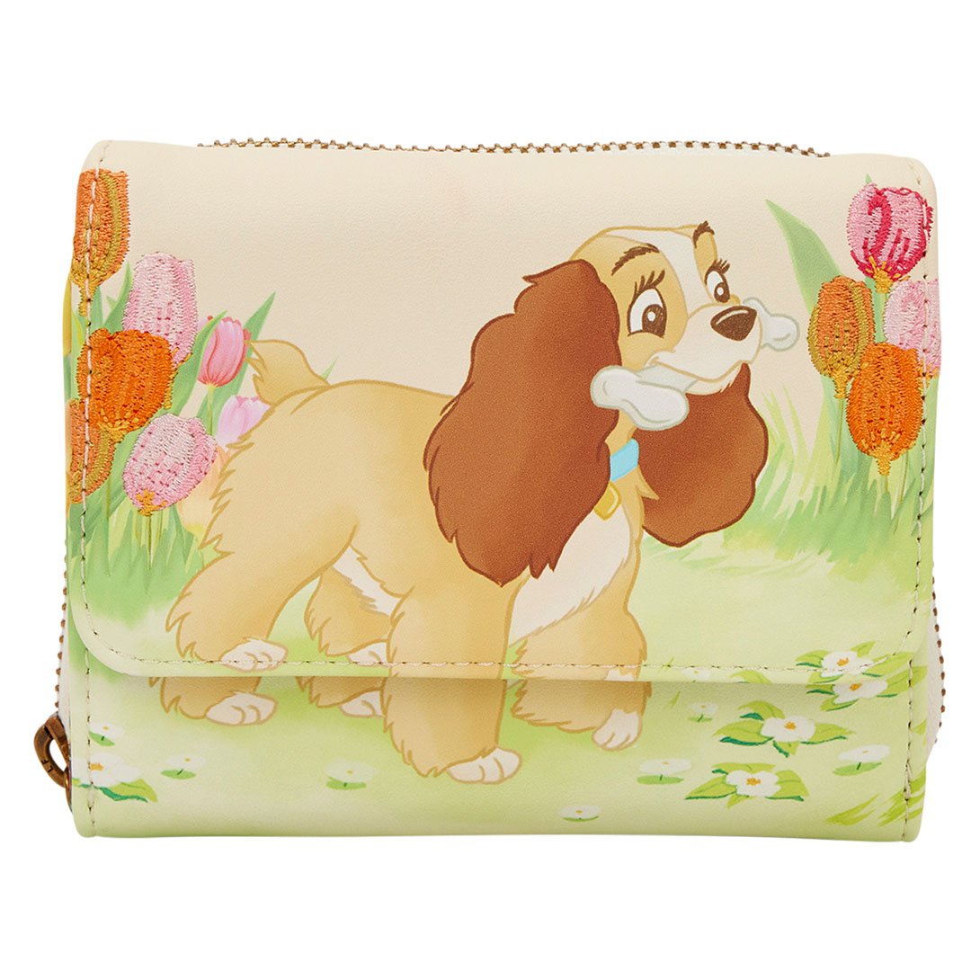 Portefeuille La Belle et le Clochard champ de tulipes