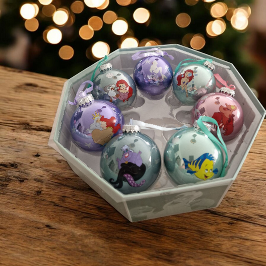 Coffret 7 Boules de Noël Ariel la Petite Sirène