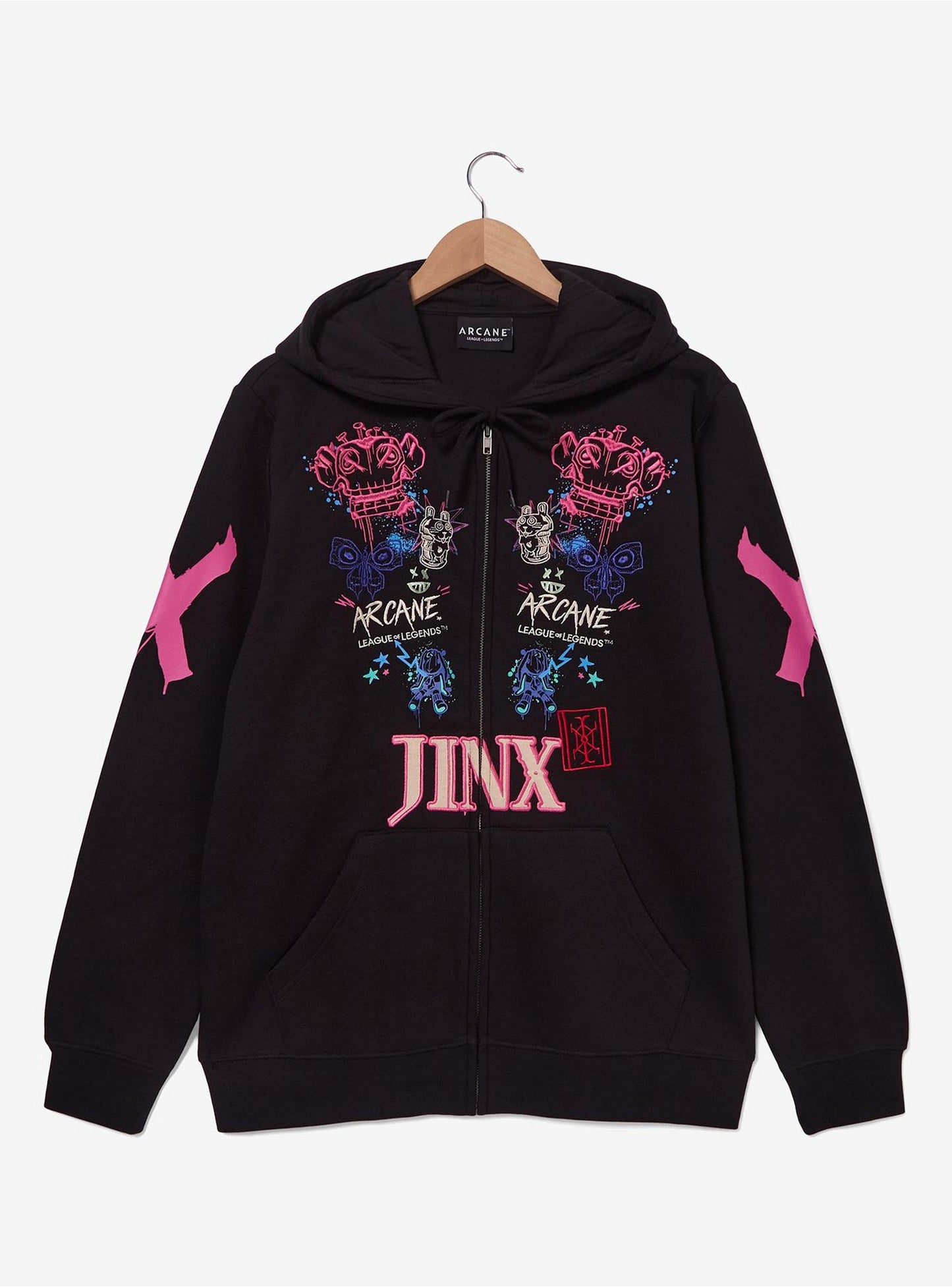 Hoodies zip Arcane Jinx Icons Embroidered - Janvier 2026
