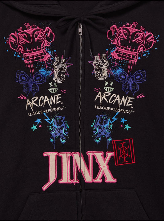 Hoodies zip Arcane Jinx Icons Embroidered - Janvier 2026